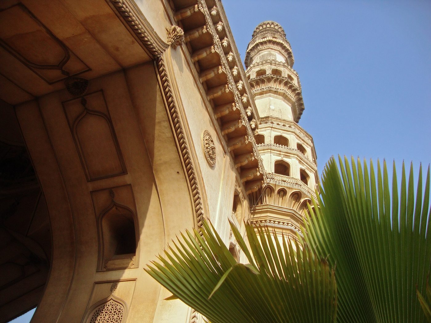 The Charminar under a cloudy sky