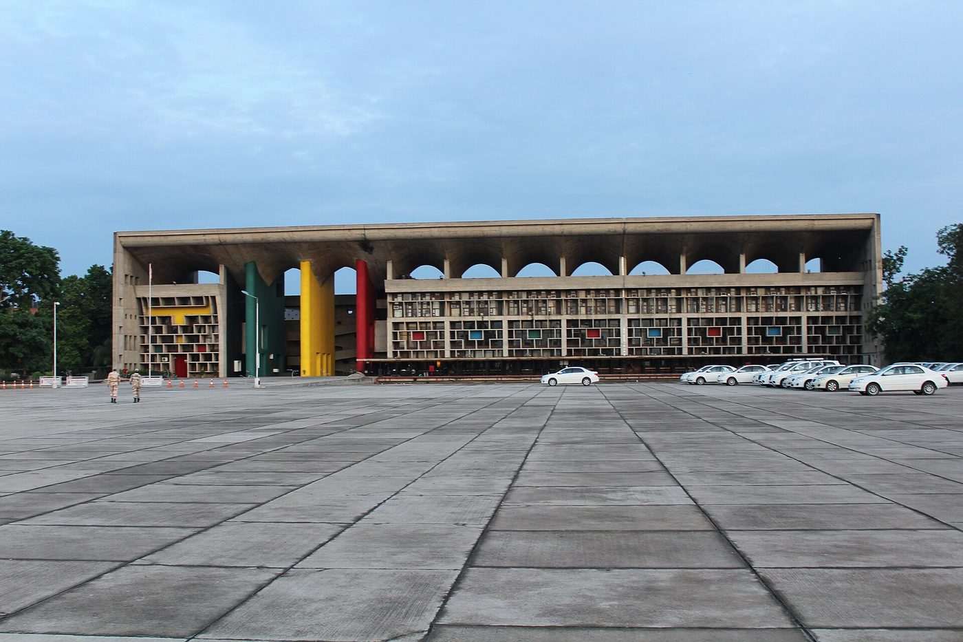A high court building seen from the forecourt