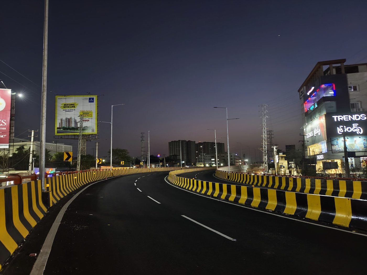 Traffic crossing the Bachupally flyover in Hyderabad